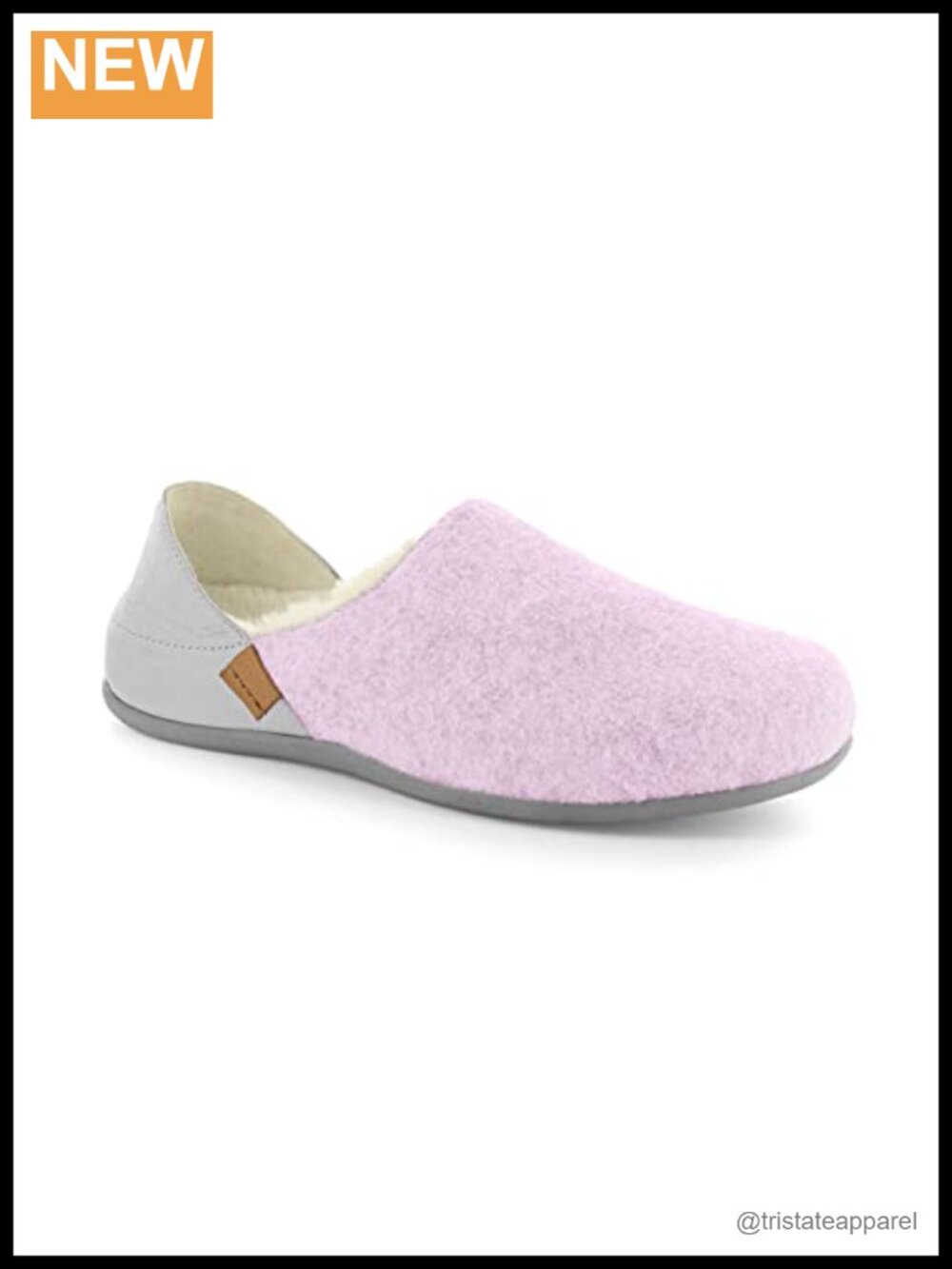 Supportive Fold Down Heel Slipper Faux Fur Lined Lightweight Rubber Sole Woven